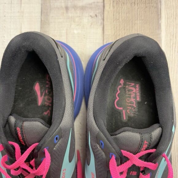 Brooks Ghost 15 Women's Size 10 Road Running Shoes Athletic Sneakers Dark Gray - Picture 9 of 15